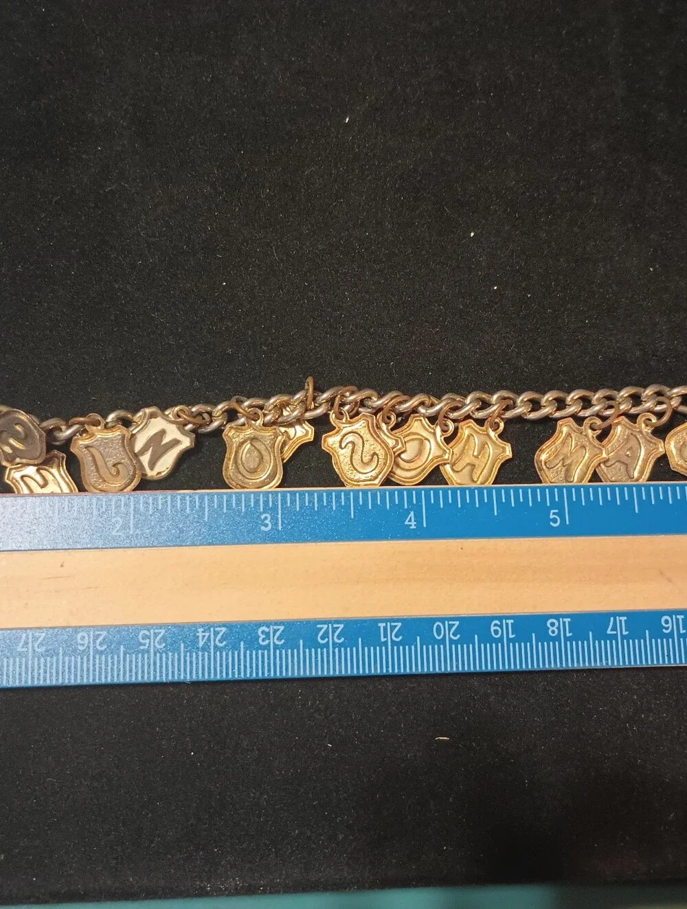 Vintage School Spirit Charm Bracelet. Sam Houston JHS